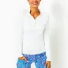 Activewear^Lilly Pulitzer Upf 50+ Luxletic Hutton Polo Resort White