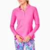 Activewear^Lilly Pulitzer Upf 50+ Luxletic Hutton Polo Pink Isle