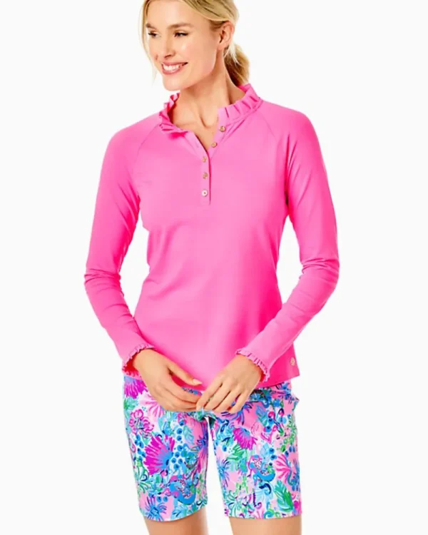 Activewear^Lilly Pulitzer Upf 50+ Luxletic Hutton Polo Pink Isle