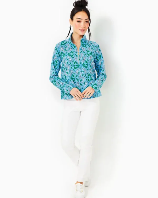 Loungewear^Lilly Pulitzer Upf 50+ Melena Popover Bon Bon Blue Leapin Leopards