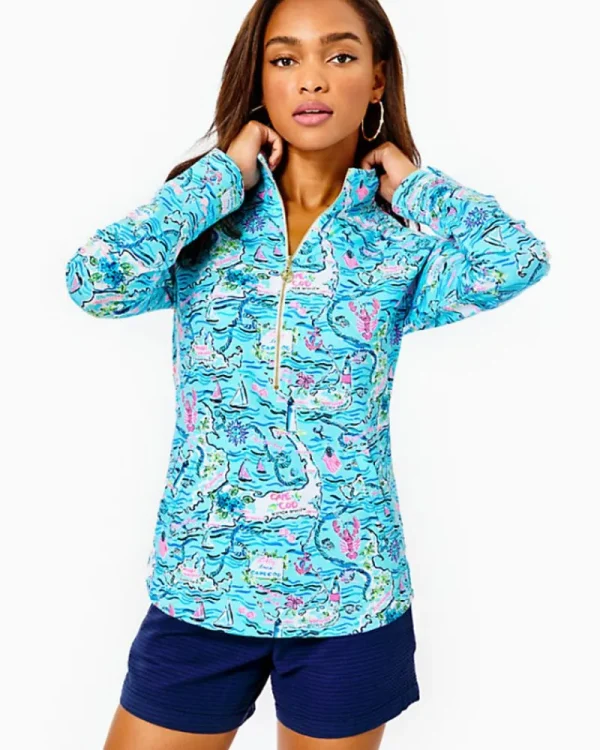 Outerwear^Lilly Pulitzer Upf 50+ Skipper Popover Bali Blue Lilly Loves Cape Cod