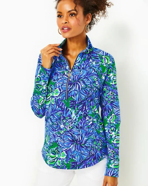 Loungewear^Lilly Pulitzer Upf 50+ Skipper Popover Abaco Blue In Turtle Awe