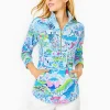 Outerwear^Lilly Pulitzer Upf 50+ Skipper Popover Whisper Blue Lilly Loves Nantucket