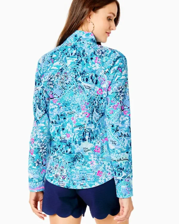 Outerwear^Lilly Pulitzer Upf 50+ Skipper Popover Blue Peri Lilly Loves North Carolina