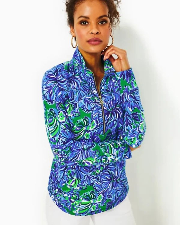 Loungewear^Lilly Pulitzer Upf 50+ Skipper Popover Abaco Blue In Turtle Awe