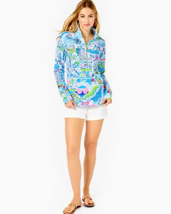 Outerwear^Lilly Pulitzer Upf 50+ Skipper Popover Whisper Blue Lilly Loves Nantucket