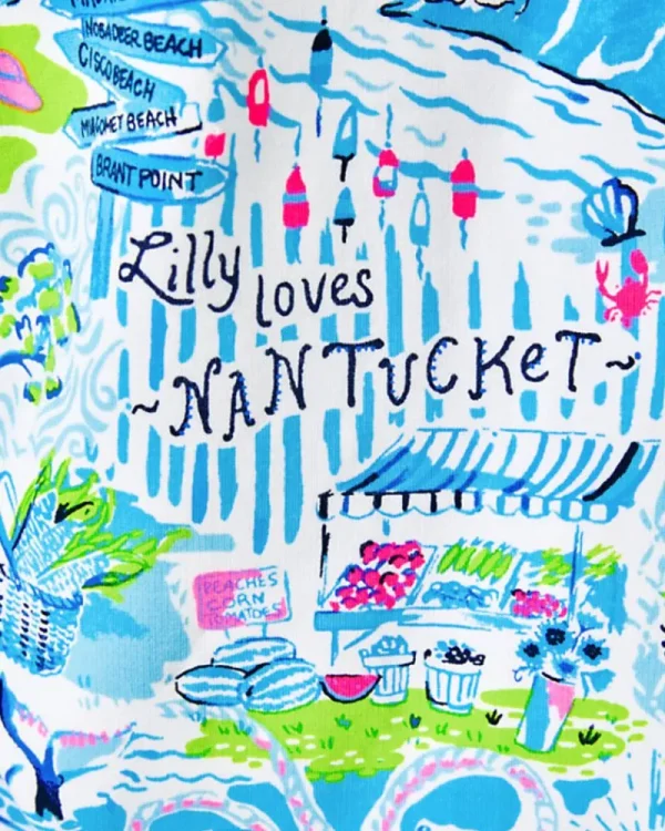 Outerwear^Lilly Pulitzer Upf 50+ Skipper Popover Whisper Blue Lilly Loves Nantucket