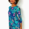 Dresses^Lilly Pulitzer Upf 50+ Solia Chillylilly Dress Low Tide Navy Life Of The Party