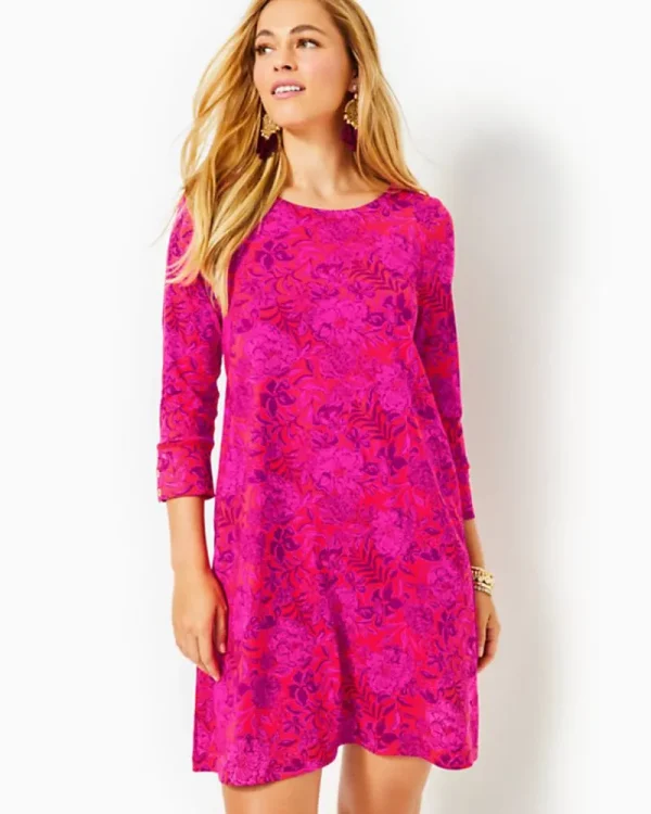 Dresses^Lilly Pulitzer Upf 50+ Solia Chillylilly Dress Amaryllis Red Secret Hideaway