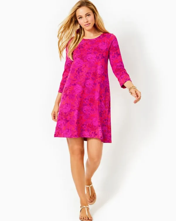 Dresses^Lilly Pulitzer Upf 50+ Solia Chillylilly Dress Amaryllis Red Secret Hideaway