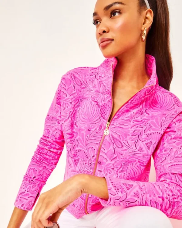 Loungewear^Lilly Pulitzer Wrenley Zip-Up Jacket Cerise Pink Pinkie Promises