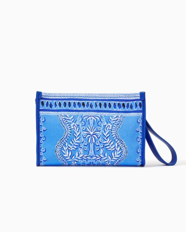 Bags^Lilly Pulitzer York Wristlet Pouch Abaco Blue Have It Both Rays Engineered Pouch