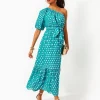 Dresses^Lilly Pulitzer Zelalynn One-Shoulder Maxi Dress Blue Rhapsody Pattern Play Viscose Metallic Clip